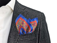 Load image into Gallery viewer, Pure Silk Purple Pocket Square in Paisley Pattern

