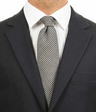 Load image into Gallery viewer, Grey Wool Unlined Tie Rhombus Pattern
