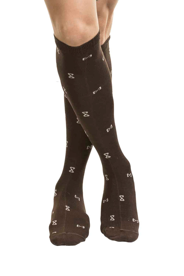 Calza Lunga in Cotone Marrone