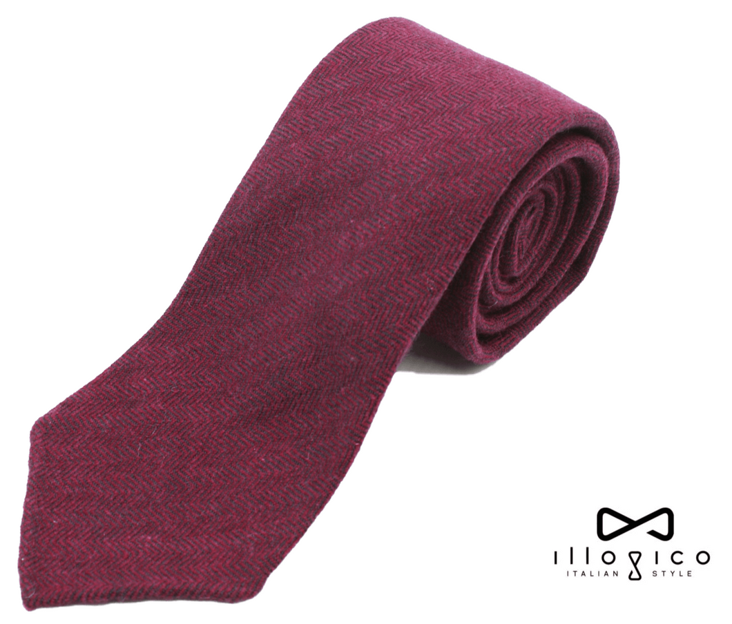 Wine Red Cashmere Unlined Tie