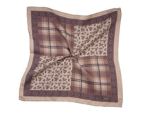 Load image into Gallery viewer, Brown Pure Silk Pocket Square in Cachemire Pattern
