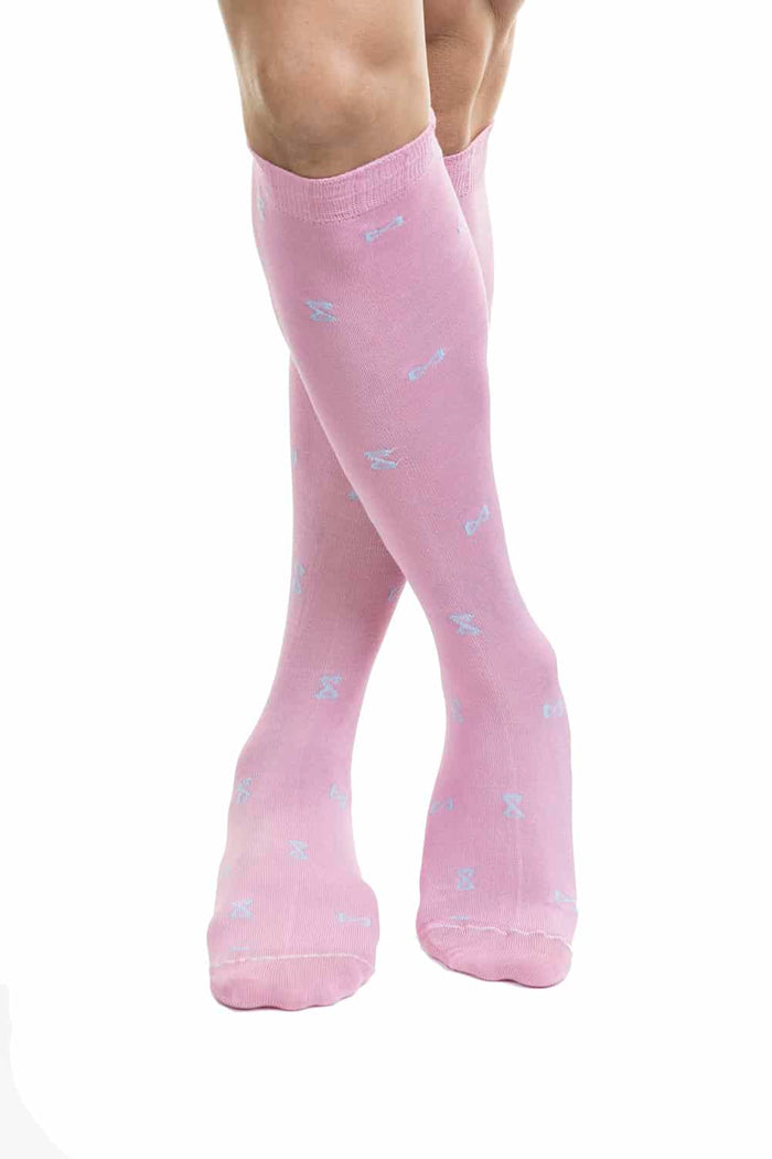 Calza Lunga in Cotone Rosa